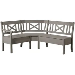 maison bleue Truheneckbank  massiv Florian ¦ grau ¦ Maße (cm): H: 93