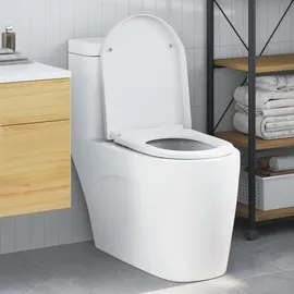 vidaXL Toilettensitz Duroplast Weiß