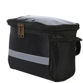 Fahrrad-Lenkertasche – Fahrrad-Fronttasche, reflektierende Fahrradtasche, einfach zu installieren, Korb für Fahrräder, Vordertaschen mit Schultergurt für Straße und Mountainbike, große Vordertaschen