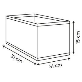 5 five simply smart 5five Simply Smart Aufbewahrungskorb Mix N Modul 15 x 31 cm 15-tlg. schwarz