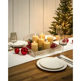 Beliani BRAISE LED Kerzen 6 St. Beige