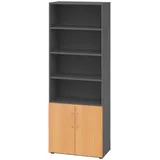 bümö Kombischrank 80 x 42 x 215,6 cm grau