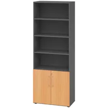 bümö Kombischrank 80 x 42 x 215,6 cm grau