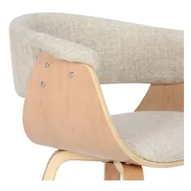 CLP 2er Set Stühle Bruce mit Stoffbezug I Esszimmerstuhl mit Rückenlehne I Sessel Mit Polsterung und Holzgestell Bis 150 kg belastbar