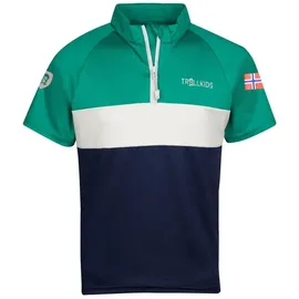 TROLLKIDS Fahrradshirt "Trondheim" in Grün/ Dunkelblau | Gr.: 92
