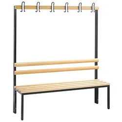 CP Garderobenbank mit Haken Basic 8051-100 S10000 buche Holz 150,0 cm