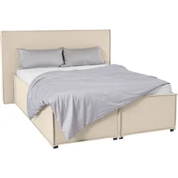 Polsterbett "Isaline", beige, B:173cm L:213cm, 100% Polyester, LEGER HOME BY LENA GERCKE, Betten, Polsterbett Polsterbett ohne Bettkasten, wahlweise ohne Matratze oder mit 3 Matratzenarten, Kopfteilhöhe 107 cm