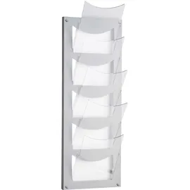 Kerkmann Wandprospekthalter DIN A4 5 Fächern 30,0 x 17,0 x 90,0 cm, 1 St.