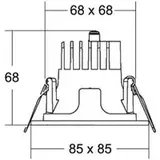 Brumberg Einbauleuchte 7 W quadratisch 4000 K