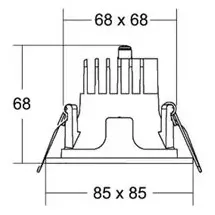 Brumberg Einbauleuchte 7 W quadratisch 4000 K