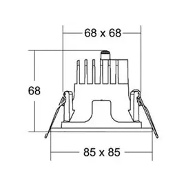 Brumberg Einbauleuchte 7 W quadratisch 4000 K
