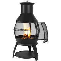 Uimoso Terrassenofen Gartenkamin Aztekenofen Chimenea Feuerstelle Ø500 x 1100 mm