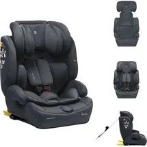 KIKKABOO Kindersitz I-Bronn i-Size (76-150cm) Isofix, Top Tether, Kissen, Gurt grau