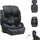KIKKABOO Kindersitz I-Bronn i-Size (76-150cm) Isofix, Top Tether, Kissen, Gurt grau