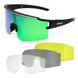 YEAZ Sunthrill Sport-Sonnenbrille schwarz/grün