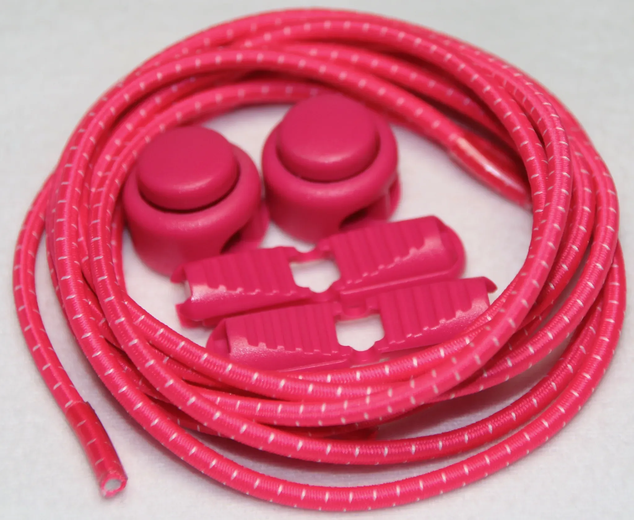 _Sonstige Marken Laces with Lock Schnellschnürsystem - Zweifarbig  Neonpink-Weiß