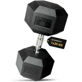 HQ Germany® Hexagon Hanteln 35kg 2 Stück | Geruchsarm, ±1,5% Gewichtstoleranz | 35kg Hantel, 35 kg hanteln 2er Set, Kurzhantel, Dumbbell, 35 Kilo Hantel Set, Hantelset Hexagon