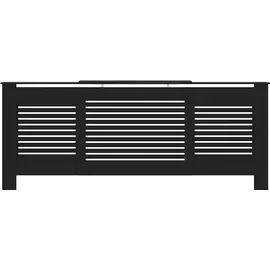 vidaXL MDF Heizkörperverkleidung Schwarz 205 cm