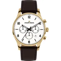 Jacques Lemans London 1-2126E Herrenchronograph - Braun/Weiß