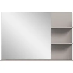 Spiegel INOSIGN "Skygge, Breite 100 cm, 3 Ablageböden, hochwertiges Spiegelglas", grau, B:100cm H:69cm T:16cm, FSC-zertifizierter Holzwerkstoff, Spiegel, Badmöbel, Spiegel, Wandspiegel, Bad, Badezimmer