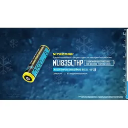 Nitecore Li-Ion Akku Typ 18650 - 3500mAh LTHP, Low Temperature