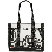 anekke Schultertasche Peace & Love Nature Sixties Shopping Bag Black & White weiß - Weiß