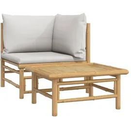 vidaXL Garten-Lounge-Set 2-tlg. grau