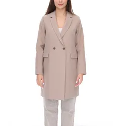 vestino Damen Kurz-Mantel Alltags-Mantel stylischer Basic-Mantel Langarm-Jacke 900430 Beige - XS