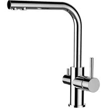 VIZIO 3 Wege Wasserhahn Einhebelmischer Silber