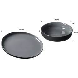 Ritzenhoff & Breker JASPER Tafelservice schwarz 8-teilig - DS
