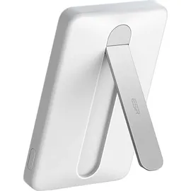 Esr Qi2 MagSlim 5000 mAh magnetic powerbank with stand (white) - Weiß