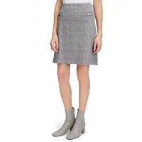 Betty Barclay Karo-Rock mit Reißverschluss in Grau/Beige | Gr.: