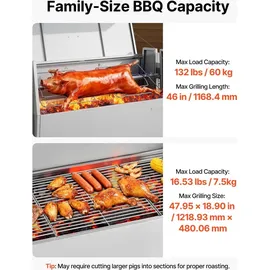 Vevor Drehspießgrill Silber