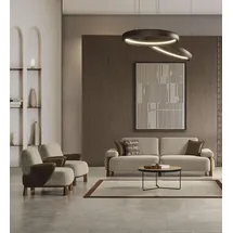 aea Stilvolle Wohnzimmer Couchgarnitur Designer Textilsofa 2x Sessel