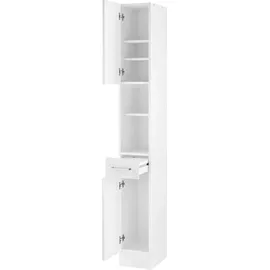 WELLTIME Ribera Hochschrank 25 x 190 x 35 cm Weiß MDF
