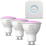 Philips HueWCA 4,3 Watt GU10 EUR + Philips HueWCA 4,3 Watt GU10 2P EUR + Philips HUE Bridge EU