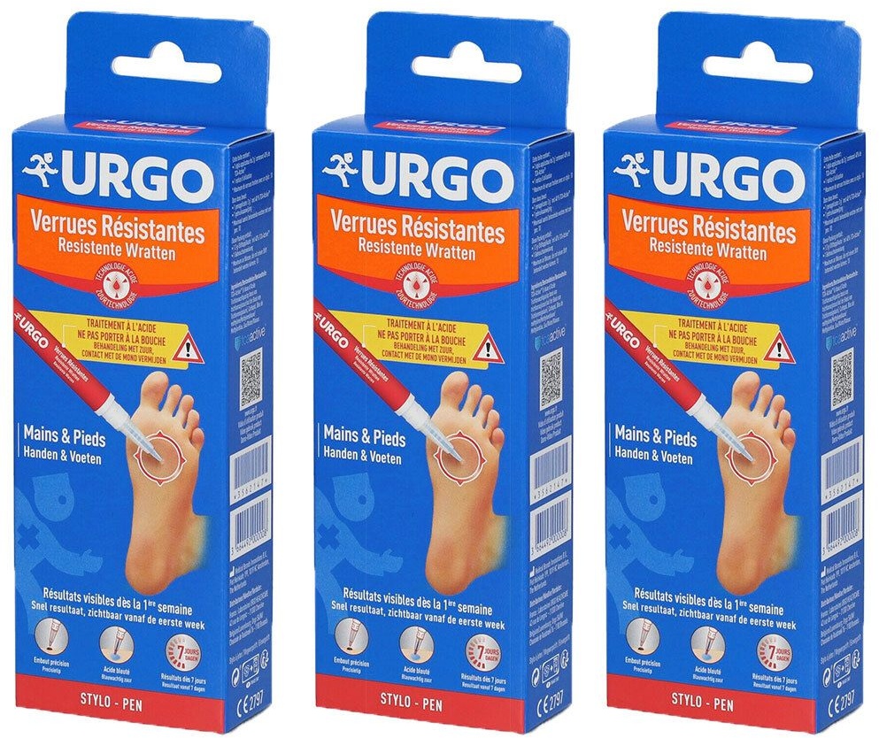 URGO Verrues résistantes Stylo 3x2 ml Stick(s)