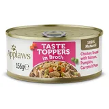 Applaws Taste Toppers Hähnchenbrust, Lachs, Kürbis in Brühe 156 g