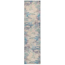 Kadima Design Maschinenwaschbarer bunter Teppich aus recycelten Fasern - `Cray` Serie. 60x230 cm