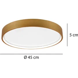 Trio Doha 1 LED rund Messing matt Ø 45 cm