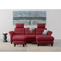 sit&more Ecksofa »Mellum L-Form« Federkern, wahlweise mit Bettfunktion, Bettkasten und Armteilfunktion rot