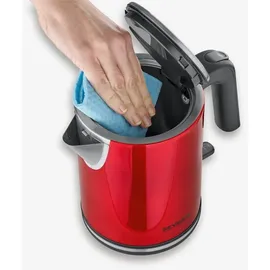 Severin WK 3427 Wasserkocher 2400W 1l rot/schwarz/silber