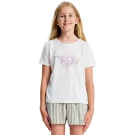 Roxy Kurzarm-T-Shirt LILYREGULAR Night Girls Weiß