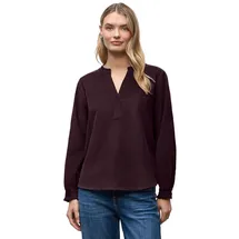 STREET ONE Cordbluse mit Rüschen - Rot - 34