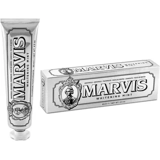 Marvis Whitening Mint Zahnpasta, 85 ml, Whitening Zahnpasta fördert eine natürliche Zahnaufhellung, Zahncreme entfernt Plaque & verleiht langanhaltende Frische