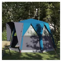 vidaXL Tunnelzelt Cabin Blau/Grau