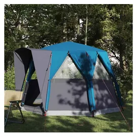 vidaXL Tunnelzelt Cabin Blau/Grau
