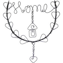 DanDiBo Drahtbild Herz Home Türkranz 3101 Wandkranz Wandbild Drahtschild Wanddekoration Dekoration Metall