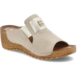 Goldene Flip-Flops Armodo Keilschuhe, 39