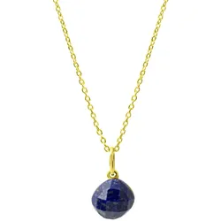 Celesta Halskette Silber vergoldet Lapislazuli 925/- Sterling Silber Lapislazuli blau Charms & Kettenanhänger   Weiss Damen 
